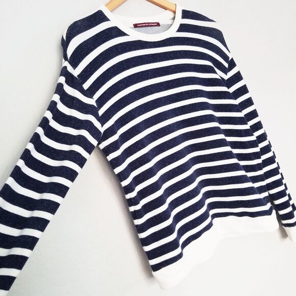 Comptoir Des Cotonniers  Striped Crewneck Pullover Jumper Sweatshirt XS Cotton - Picture 4 of 14